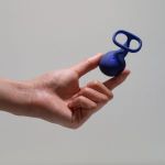 Синий вибростимулятор на пальцы Lunar