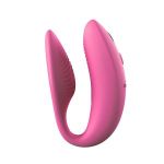 Розовый U-образный вибратор для пар We-Vibe Sync 2