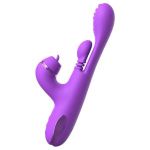 Фиолетовый вибратор с тройной стимуляцией Intimotion Pulse Pro - 24 см.