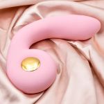 Розовый вибростимулятор точки G с нагревом Bendable Heating G-Spot Vibrator