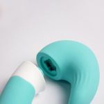 Бирюзовый вибростимулятор зоны G 2-в-1