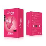 Розовые интерактивные вагинальные виброшарики Stella