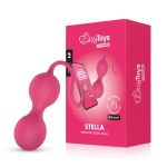 Розовые интерактивные вагинальные виброшарики Stella