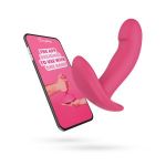 Розовый интерактивный вибромассажёр для ношения Ivy - 12,5 см.