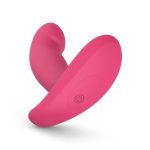 Розовый интерактивный вибромассажёр для ношения Ivy - 12,5 см.