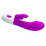 Лиловый вибратор-кролик Naughty Bunny - 19,8 см.