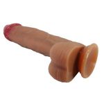 Телесный фаллоимитатор из жидкого силикона Orton - 23,5 см.