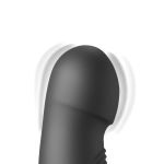 Черный вибратор с функцией фрикций Pogo Thruster - 23,5 см.