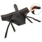 Черный женский страпон Strap-on Set: трусики и насадка