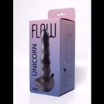 Черный нереалистичный дилдо Unicorn - 17,5 см.