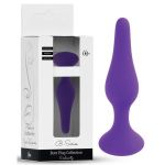 Фиолетовая анальная втулка Silcone Purple Plug Small - 10 см.