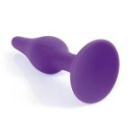 Фиолетовая анальная втулка Silcone Purple Plug Small - 10 см.
