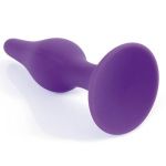 Фиолетовая анальная втулка Silcone Purple Plug Medium - 11 см.