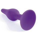 Фиолетовая анальная втулка Silcone Purple Plug Large - 12,5 см.