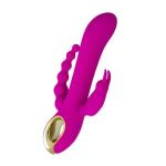 Лиловый тройной вибратор Trinny - 21,5 см.