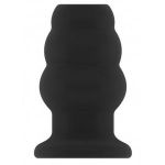 Чёрная анальная пробка с тоннелем №50 Medium Hollow Tunnel Butt Plug 4 Inch - 10,2 см.