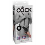 Страпон-система с телесной насадкой 11  Hollow Strap-On Suspender System - 28 см.