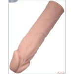 Телесный гнущийся фаллоимитатор из ультраскин - 16,5 см.