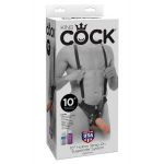 Страпон-система с телесной насадкой 10  Hollow Strap-On Suspender System - 25 см.