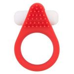 Красное эрекционное кольцо LIT-UP SILICONE STIMU RING 1 RED