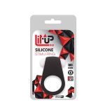 Чёрное эрекционное виброкольцо LIT-UP SILICONE STIMU RING 4 BLACK