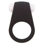 Чёрное эрекционное виброкольцо LIT-UP SILICONE STIMU RING 4 BLACK