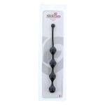 Чёрная анальная цепочка Four Beads Anal Black - 24 см.