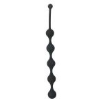 Чёрная анальная цепочка Five Beads Anal - 28,1 см.