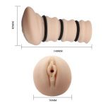Мастурбатор-вагина с утягивающими кольцами Rossi Flesh 3D