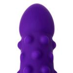 Фиолетовый вибратор с шишечками - 17 см.