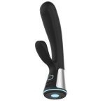 Чёрный интерактивный вибратор Kiiroo Ohmibod Fuse - 18 см.