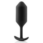 Чёрная пробка для ношения B-vibe Snug Plug 3 - 12,7 см.
