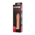 Телесная насадка-удлинитель Extension sleeve с подхватом - 17 см.