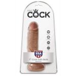 Фаллоимитатор-мулат с мошонкой 7  Cock with Balls - 19,4 см.