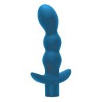 Бирюзовый анальный вибромассажёр Naughty - 14,5 см.