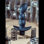 Серый анальный вибромассажёр Naughty - 14,5 см.