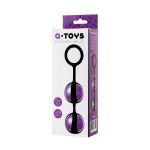 Фиолетово-чёрные вагинальные шарики TOYFA A-toys