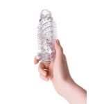Насадка на пенис TOYFA A-Toys с вибропулей и шипами - 13,4 см.
