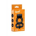 Чёрное эрекционное кольцо Rings Treadle с подхватом