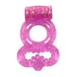 Розовое эрекционное кольцо Rings Treadle с подхватом