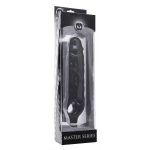 Чёрная увеличивающая насадка на член Mamba Cock Sheath Packaged - 16,5 см.