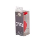 Красная анальная втулка с красным кристаллом - 7,3 см. 