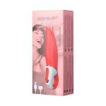 Красный вибратор Satisfyer Power Flower с лепестками - 18,8 см.