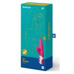 Ярко-розовый вибратор  Satisfyer Mr. Rabbit с клиторальным отростком - 22,1 см.