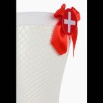 Чулки медсестры в сетку с бантиками