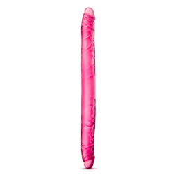 Розовый двусторонний фаллоимитатор B Yours 16 Double Dildo - 40,6 см.