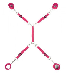 Ярко-розовый набор фиксаций на кровати Classic Bed Spreader