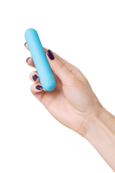 Голубая силиконовая перезаряжаемая вибропуля Murr - 10 см.