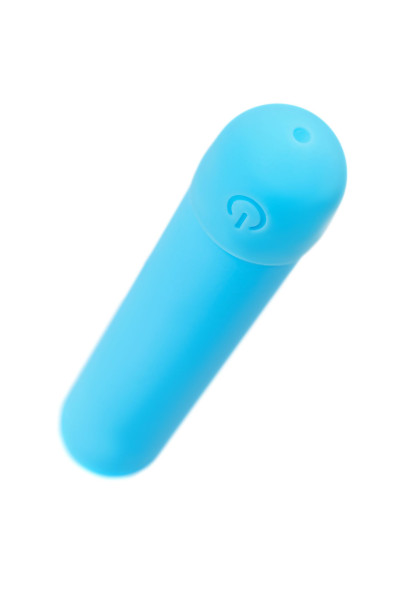 Голубая силиконовая перезаряжаемая вибропуля Murr - 10 см.
