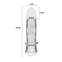Прозрачная насадка на пенис - 22 см.